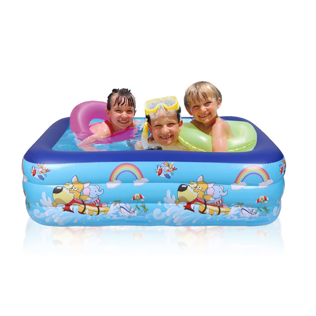 Proberos 150*100*55cm Baby Swimming Pool for Kids, Thicken PVC Inflatable Swimming Pool for Fun Indoor Outdoor Summer Activities Proberos 150*100*55cm Baby Swimming Pool for Kids, Thicken PVC Inflatable Swimming Pool for Fun Indoor Outdoor Summer Activities